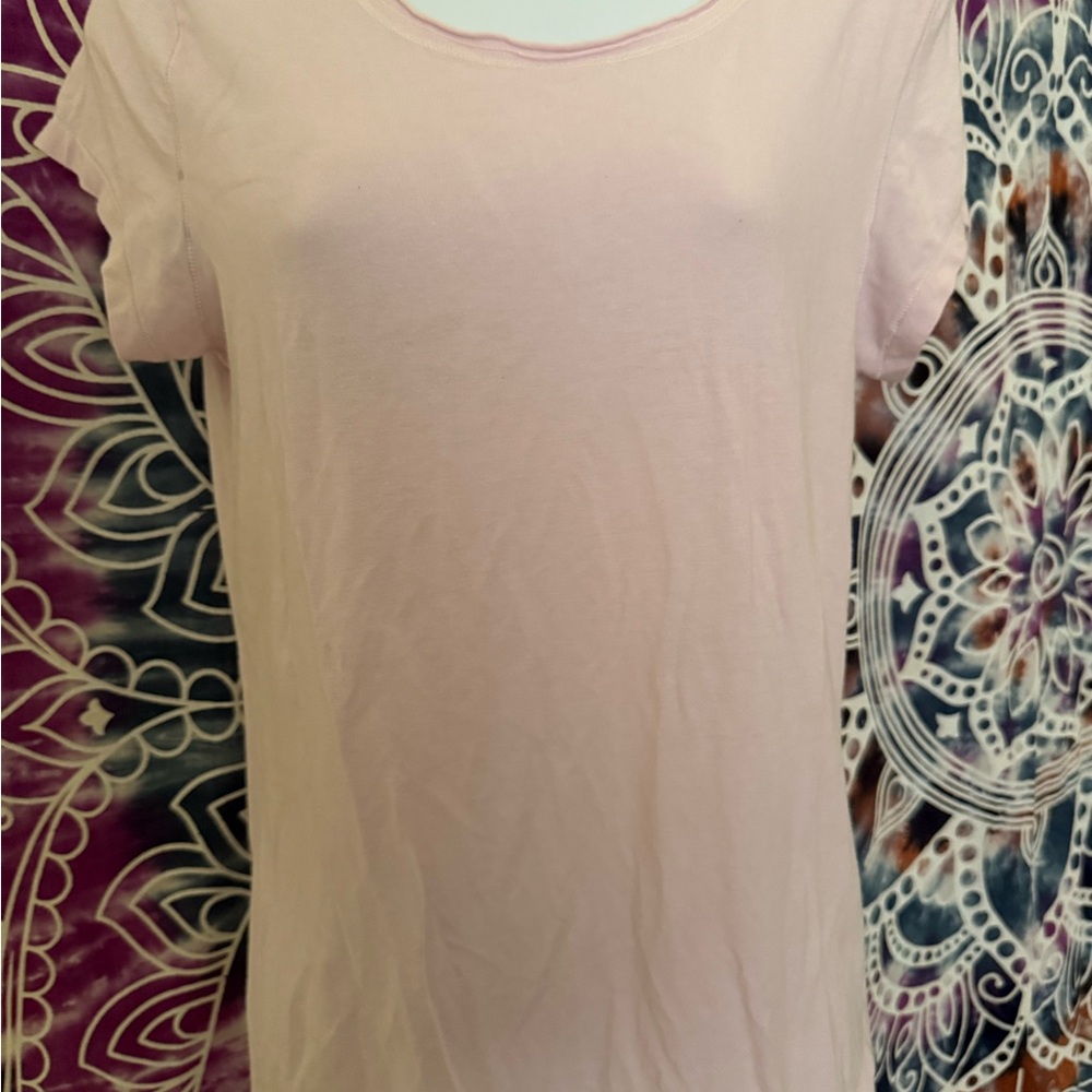 ALO Yoga Soft Pink Short Sleeve Tee